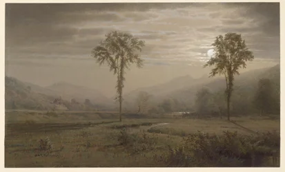 Maanlicht op Mount Lafayette, New Hampshire