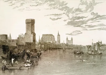 Keulen vanaf de Rivier Gezien