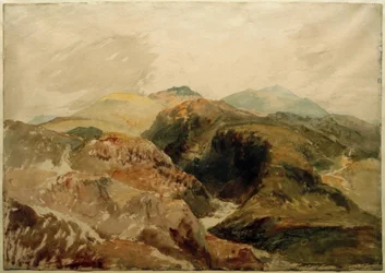 Yr Aran en Y Wyddfa vanaf de hellingen van Moel Hebog