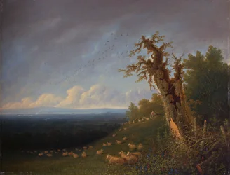 Herderjongen op een Heuvel