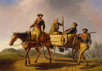 Veteranen van 1776 die terugkeren van de oorlog