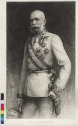 Franz Joseph I in gala-uniform van een veldmaarschalk