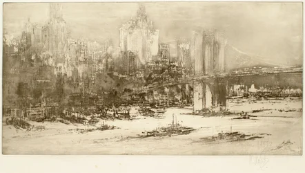 Brooklyn Bridge, New York (grote plaat)