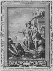 Het Vertrek van Keizer Adrianus uit Rome om een opstand te onderdrukken die was ontstaan door