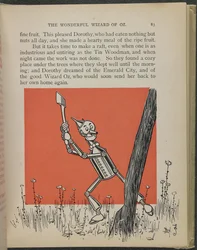 Illustratie uit "De wonderbaarlijke tovenaar van Oz" door Lyman Frank Baum