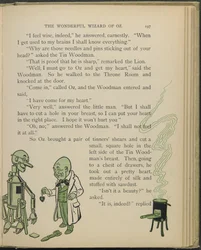 Illustratie uit "De wonderbaarlijke tovenaar van Oz" door Lyman Frank Baum