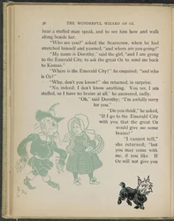 Illustratie uit "De wonderbaarlijke tovenaar van Oz" door Lyman Frank Baum