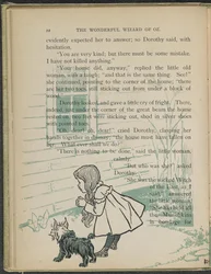 Illustratie uit "De wonderbaarlijke tovenaar van Oz" door Lyman Frank Baum