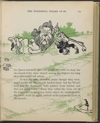 Illustratie uit "De wonderbaarlijke tovenaar van Oz" door Lyman Frank Baum