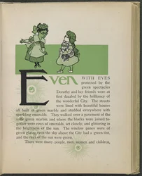 Illustratie uit "De wonderbaarlijke tovenaar van Oz" door Lyman Frank Baum
