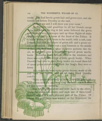 Illustratie uit "De wonderbaarlijke tovenaar van Oz" door Lyman Frank Baum