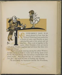 Illustratie uit "De wonderbaarlijke tovenaar van Oz" door Lyman Frank Baum