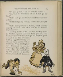 Illustratie uit "De wonderbaarlijke tovenaar van Oz" door Lyman Frank Baum