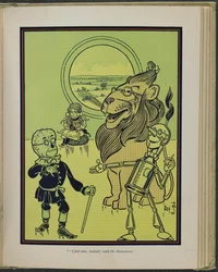 Illustratie uit "De wonderbaarlijke tovenaar van Oz" door Lyman Frank Baum