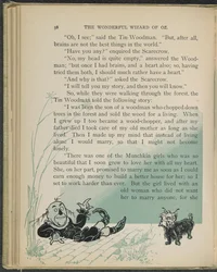 Illustratie uit "De wonderbaarlijke tovenaar van Oz" door Lyman Frank Baum
