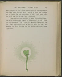 Illustratie uit "De wonderbaarlijke tovenaar van Oz" door Lyman Frank Baum
