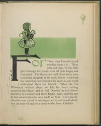 Illustratie uit "De wonderbaarlijke tovenaar van Oz" door Lyman Frank Baum