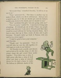 Illustratie uit "De wonderbaarlijke tovenaar van Oz" door Lyman Frank Baum