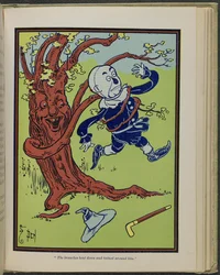 Illustratie uit "De wonderbaarlijke tovenaar van Oz" door Lyman Frank Baum