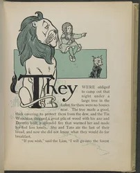 Illustratie uit "De wonderbaarlijke tovenaar van Oz" door Lyman Frank Baum