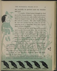Illustratie uit "De wonderbaarlijke tovenaar van Oz" door Lyman Frank Baum