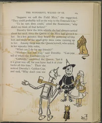 Illustratie uit "De wonderbaarlijke tovenaar van Oz" door Lyman Frank Baum