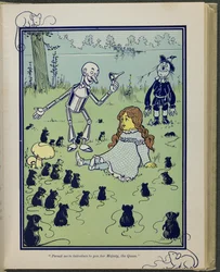 "Sta mij toe u voor te stellen aan Hare Majesteit de Koningin", illustratie uit "De wonderbaarlijke tovenaar van Oz" door Lyman Frank Baum