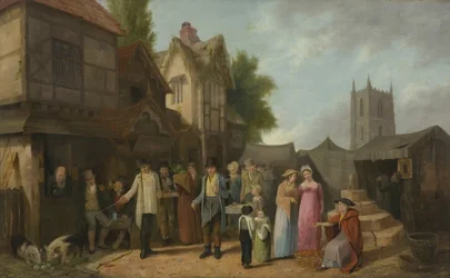 Scène buiten een herberg, mogelijk in Long Ashton, Bristol, c.1824