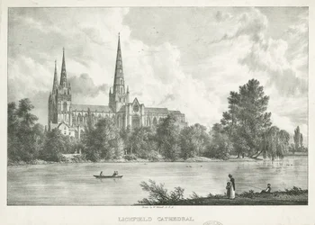 Lichfield Kathedraal - Zuid Uitzicht