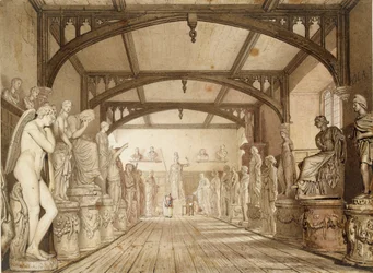 De beeldengalerij in de Examination Schools, Oxford, 1813