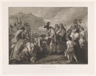 Karel II van Engeland arriveert op het strand bij Dover, 25 mei 1660