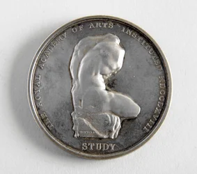 R.A. medaille toegekend aan George Frampton 10.12.1884 voor het beste model van een figuur
