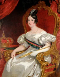 Portret van D. Maria II, koningin van Portugal