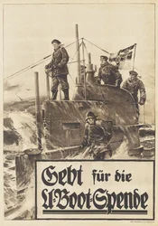 Geef aan de Onderzeeboot Donatie. Poster, 1917