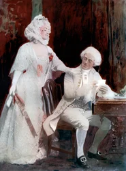 Winifred Emery en Cyril Maud in The School for Scandal, ca. 1902