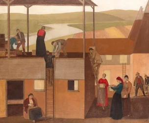 Ontwerp voor muurschildering, c.1918