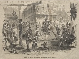 Hoek van Winter, Washington en Summer Streets, Boston