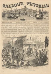 Hoek van Winter-, Washington-, en Summer Streets, Boston, uit Ballou