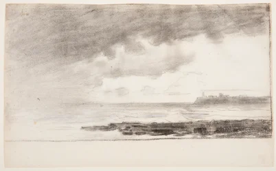 Tekening, Baai bij Cullercoats, Engeland, 1881