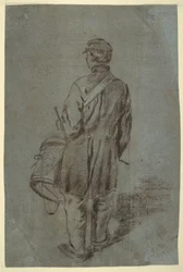 Tekening, Drummer op de rug gezien, waarschijnlijk 1864