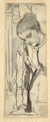 Tekening, Figuur van een vrouw, 1870-80