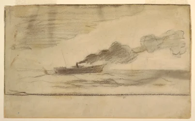 Tekening, Visserstrawler, ca. 1881