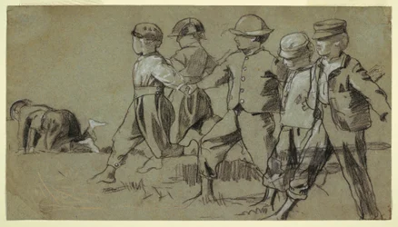 Tekening, Studie voor "Snap de zweep", 1872