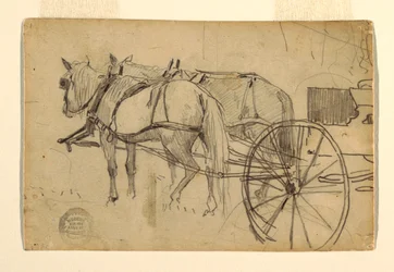Tekening, Studie voor "De picknick excursie", 1868
