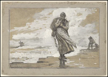 Vissermeisje met Net, 1882
