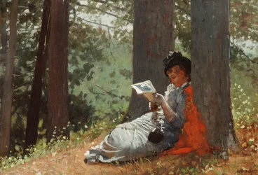 Meisje Lezend Onder een Eik, 1879