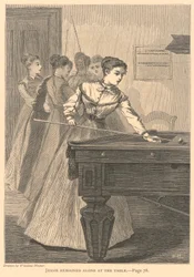 Jessie bleef alleen aan tafel, uit The Galaxy, juli 1868