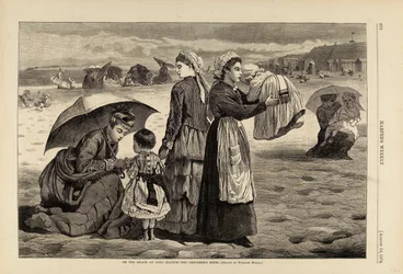 Op het strand van Long Branch - Het kinderuurtje, uit Harper