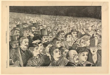 Print, Vuurwerk in de nacht van de vierde juli, juli 1868