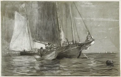 Schoener voor anker